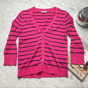 Gap Factory Striped Button Down Cardigan Sweater